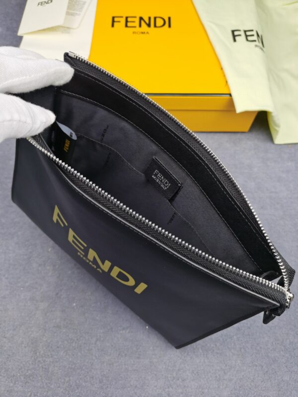 Fendi Flat Pouch Black For Men 27cm/10.5in FF