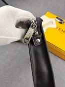 1:1 Replica Fendi Flat Pouch Black Nappa Pouch For Men 27cm/10.5in FF 7VA491A72VF0GXN