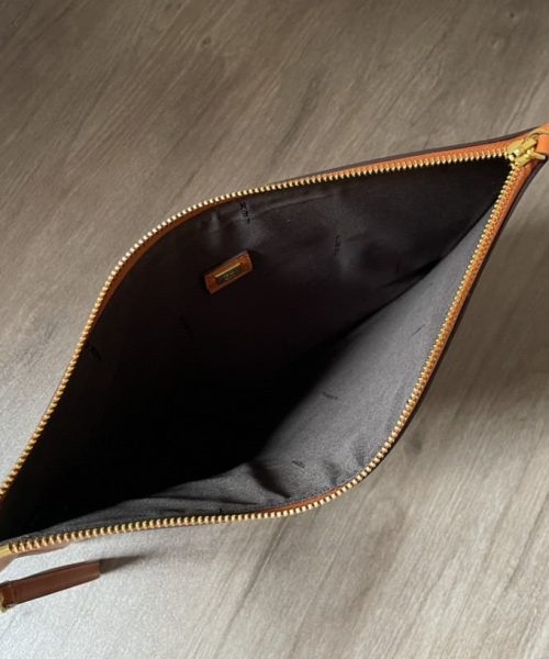 1:1 Replica Fendi Flat Pouch Brown Large Pouch Bag For Woman 34cm/13in 8N0178AC9LF0QVK