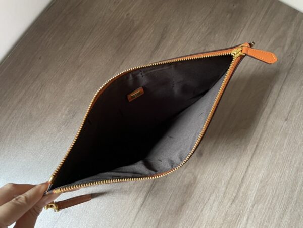 1:1 Replica Fendi Flat Pouch Brown Large Pouch Bag For Woman 34cm/13in 8N0178AC9LF0QVK