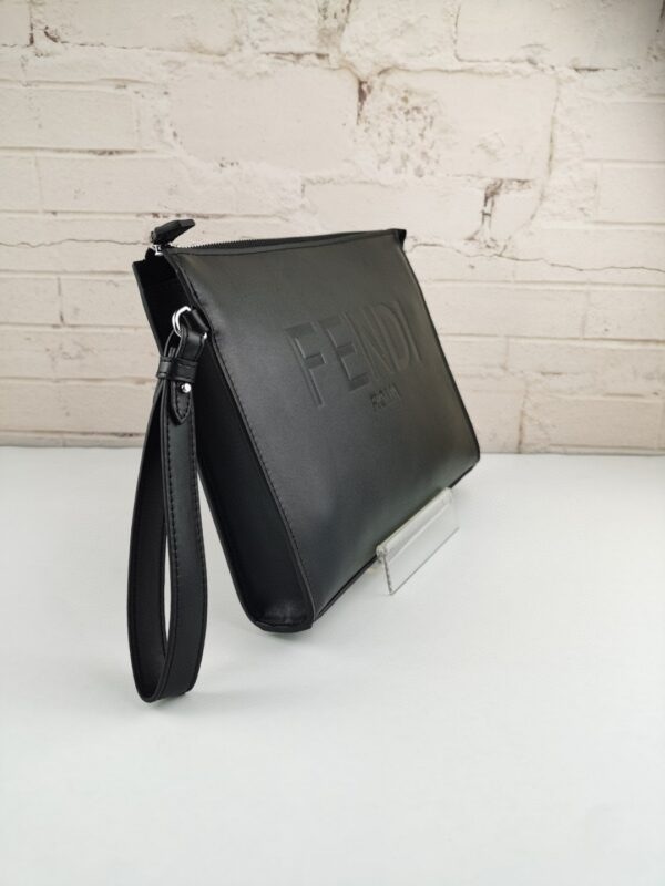 Fendi Flat Pouch In Black For Men 27cm/10.5in FF 7VA491AFBFF0GXN