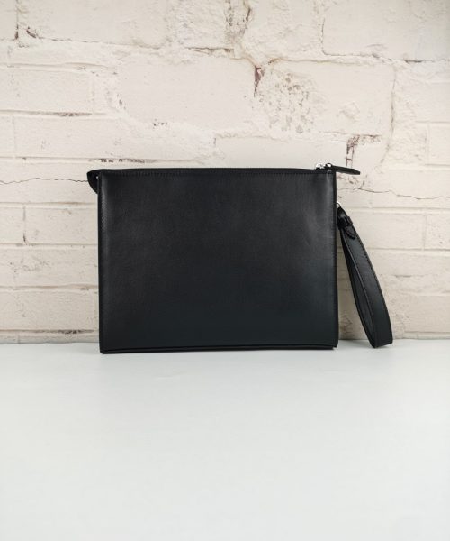 1:1 Replica Fendi Flat Pouch In Black For Men 27cm/10.5in FF 7VA491AFBFF0GXN