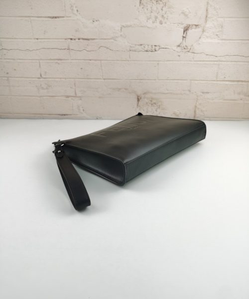 1:1 Replica Fendi Flat Pouch In Black For Men 27cm/10.5in FF 7VA491AFBFF0GXN