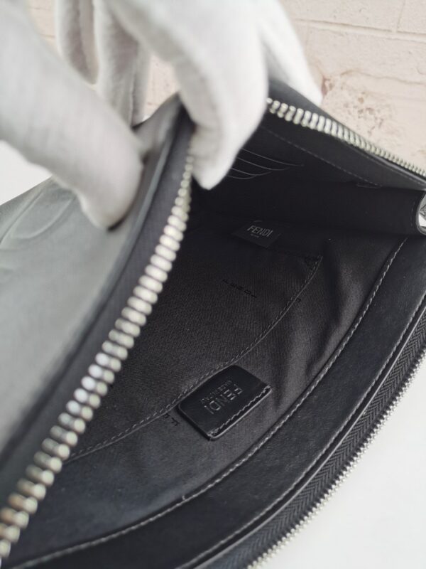 Fendi Flat Pouch In Black For Men 27cm/10.5in FF 7VA491AFBFF0GXN