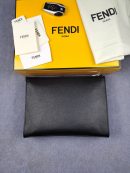 1:1 Replica Fendi Flat Pouch In Black with Silver Hardware For Men 27cm/10.5in FF