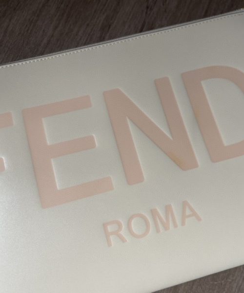1:1 Replica Fendi Flat Pouch White Large Pouch Bag For Woman 34cm/13in 8N0178AC9LF0K7E
