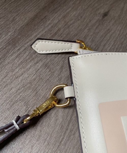1:1 Replica Fendi Flat Pouch White Large Pouch Bag For Woman 34cm/13in 8N0178AC9LF0K7E