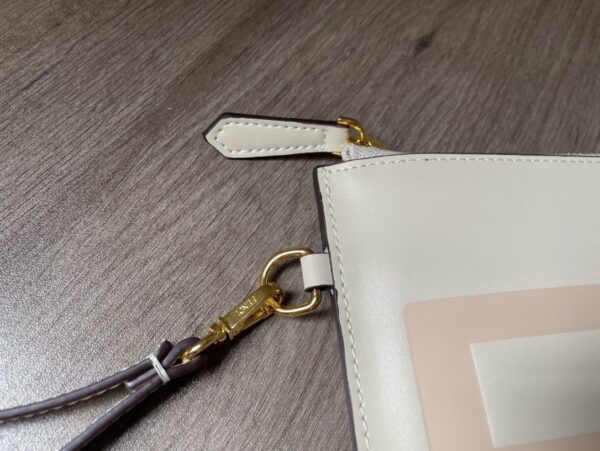 1:1 Replica Fendi Flat Pouch White Large Pouch Bag For Woman 34cm/13in 8N0178AC9LF0K7E