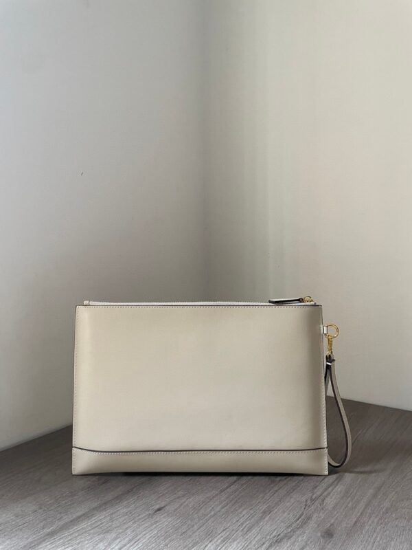 1:1 Replica Fendi Flat Pouch White Large Pouch Bag For Woman 34cm/13in 8N0178AC9LF0K7E