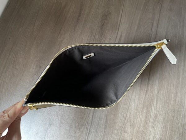 1:1 Replica Fendi Flat Pouch White Large Pouch Bag For Woman 34cm/13in 8N0178AC9LF0K7E