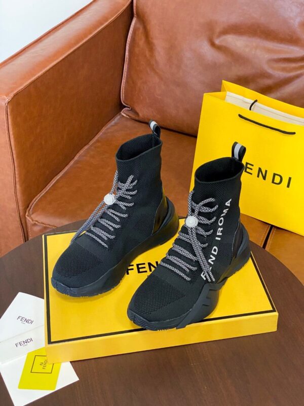 Fendi High Top Sneakers Black For Women