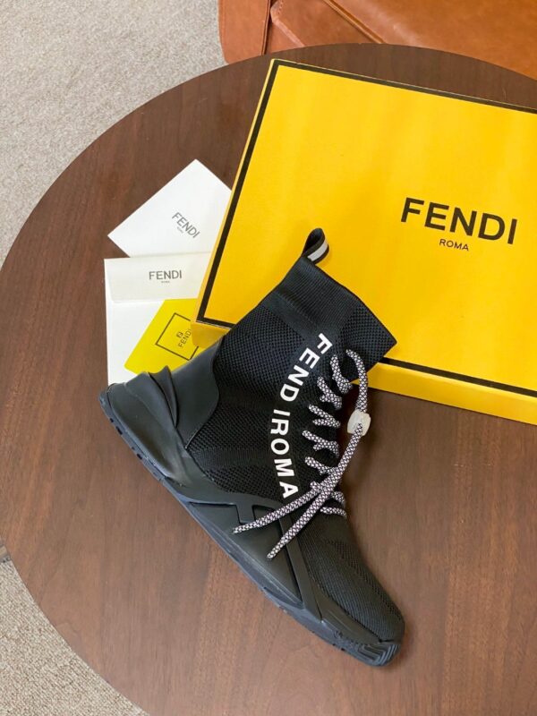 Fendi High Top Sneakers Black For Women