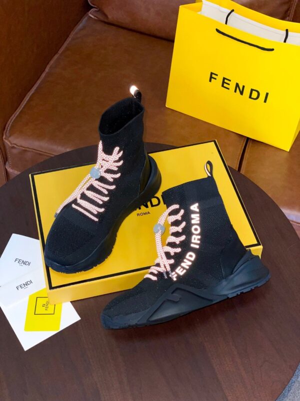Fendi High Top Sneakers Black For Women