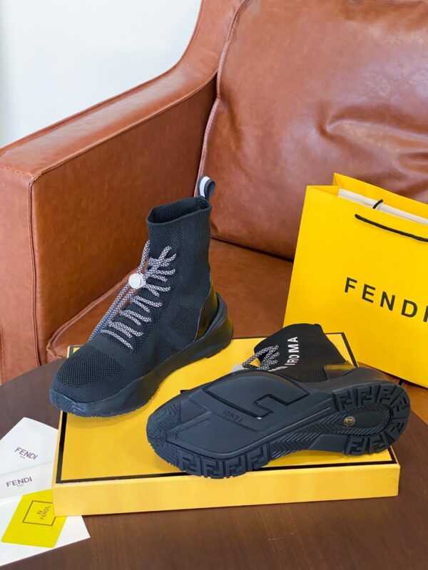Fendi High Top Sneakers Black For Women