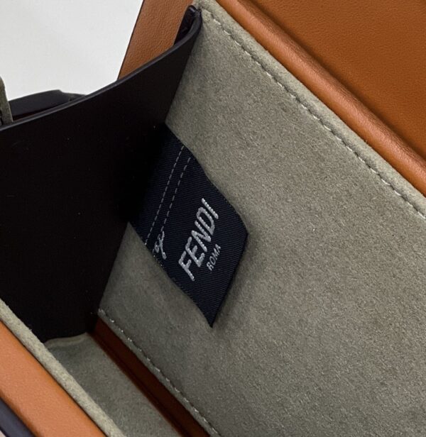 1:1 Replica Fendi Horizontal Box Brown Bag For Woman 10.5cm/4in