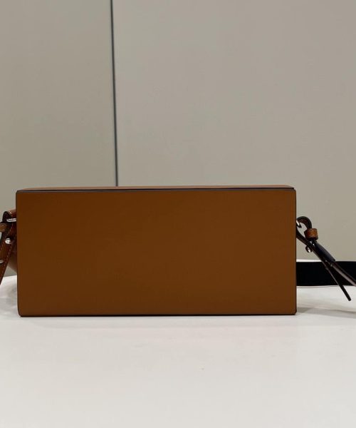 1:1 Replica Fendi Horizontal Box Brown Bag For Woman 10.5cm/4in