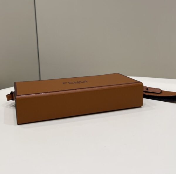 1:1 Replica Fendi Horizontal Box Brown Bag For Woman 10.5cm/4in