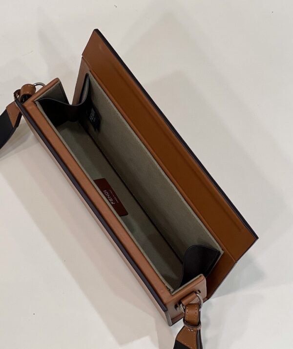 1:1 Replica Fendi Horizontal Box Brown Bag For Woman 10.5cm/4in