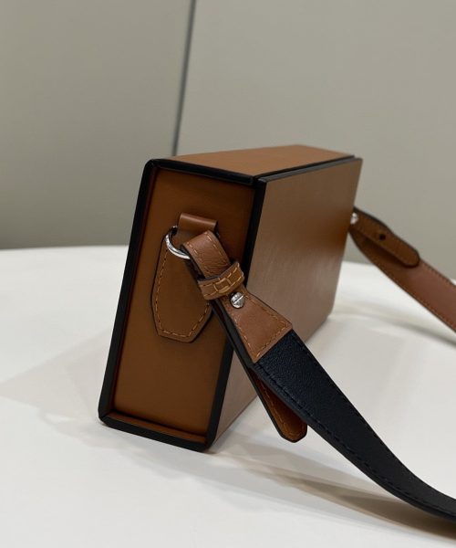 1:1 Replica Fendi Horizontal Box Brown Bag For Woman 10.5cm/4in