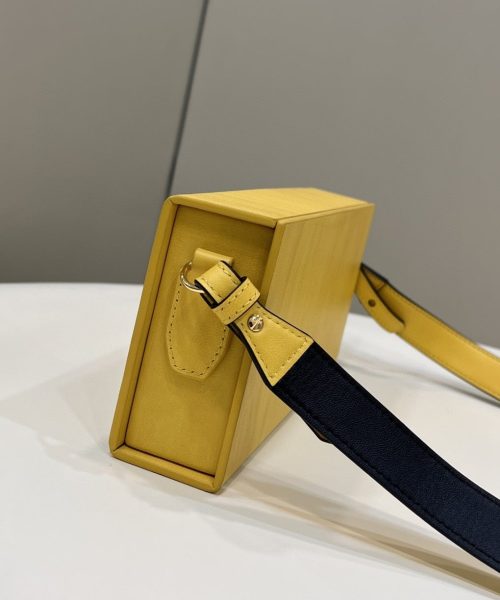1:1 Replica Fendi Horizontal Box Yellow Bag For Woman 10.5cm/4in 7VA520ADP6F1CIA