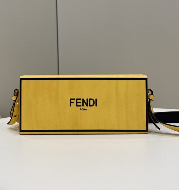 1:1 Replica Fendi Horizontal Box Yellow Bag For Woman 10.5cm/4in 7VA520ADP6F1CIA
