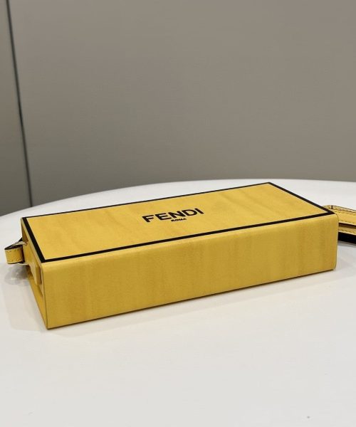 1:1 Replica Fendi Horizontal Box Yellow Bag For Woman 10.5cm/4in 7VA520ADP6F1CIA