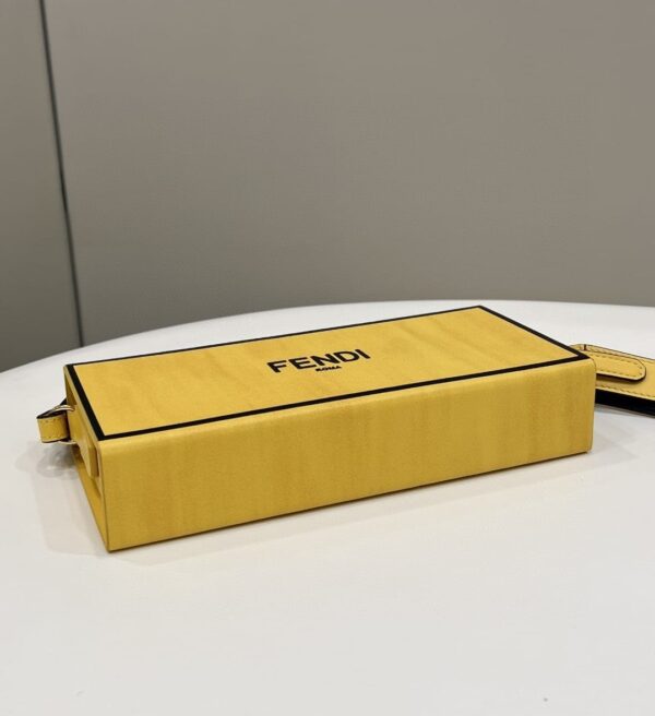 1:1 Replica Fendi Horizontal Box Yellow Bag For Woman 10.5cm/4in 7VA520ADP6F1CIA