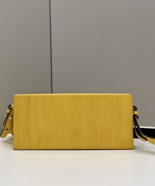 1:1 Replica Fendi Horizontal Box Yellow Bag For Woman 10.5cm/4in 7VA520ADP6F1CIA
