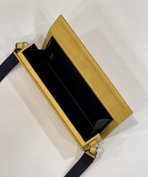 1:1 Replica Fendi Horizontal Box Yellow Bag For Woman 10.5cm/4in 7VA520ADP6F1CIA