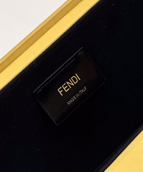 1:1 Replica Fendi Horizontal Box Yellow Bag For Woman 10.5cm/4in 7VA520ADP6F1CIA