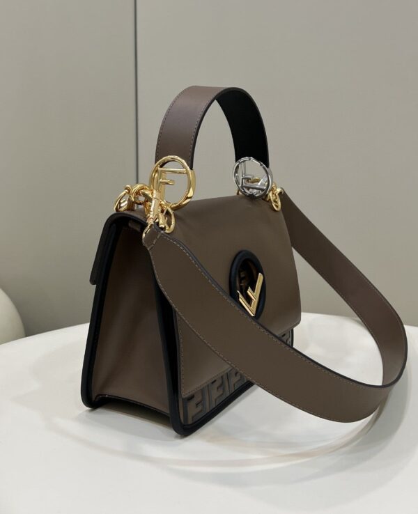 1:1 Replica Fendi Kan I F Medium Brown Bag For Woman 18cm/7in 8BT284A651F13VK