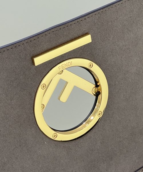 1:1 Replica Fendi Kan I F Medium Brown Bag For Woman 18cm/7in 8BT284A651F13VK
