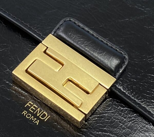 1:1 Replica Fendi Kan U Small Black Bag For Woman 25cm/9.5in