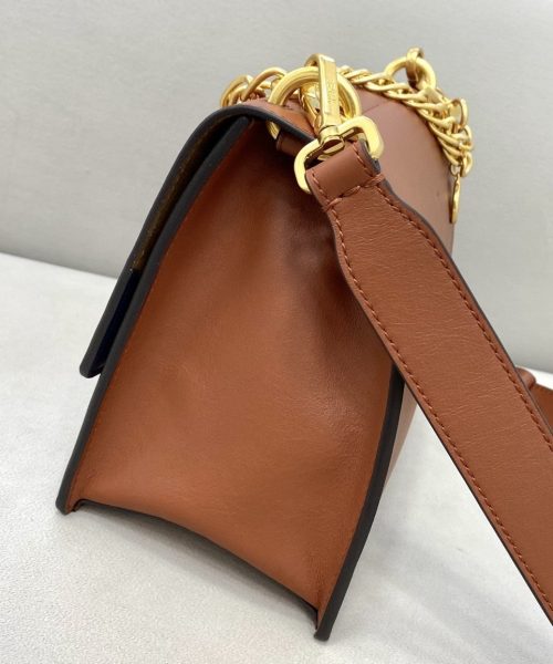 1:1 Replica Fendi Kan U Small Brown Bag For Woman 25cm/9.5in