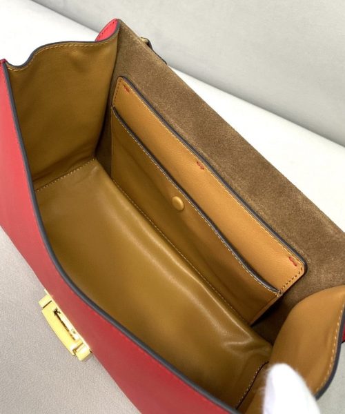 1:1 Replica Fendi Kan U Small Red Bag For Woman 25cm/9.5in