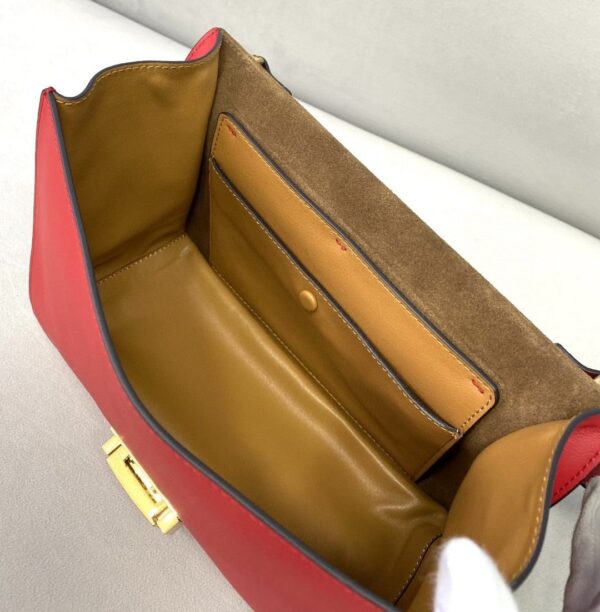 1:1 Replica Fendi Kan U Small Red Bag For Woman 25cm/9.5in