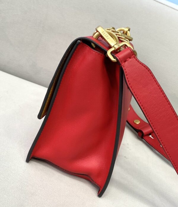 1:1 Replica Fendi Kan U Small Red Bag For Woman 25cm/9.5in