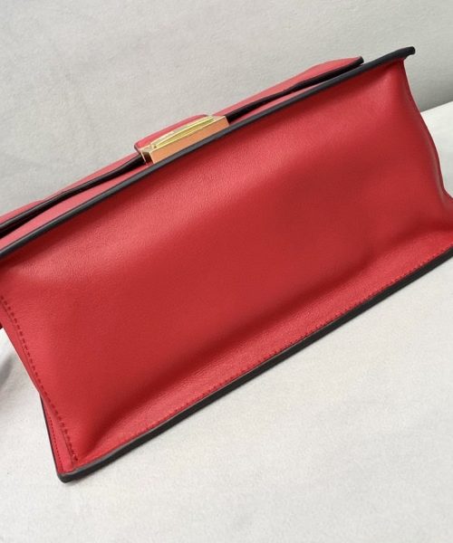 1:1 Replica Fendi Kan U Small Red Bag For Woman 25cm/9.5in