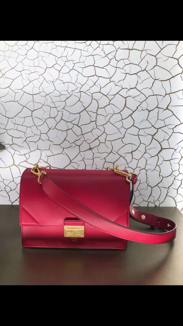 1:1 Replica Fendi Kan U Small Red Bag For Woman 25cm/9.5in