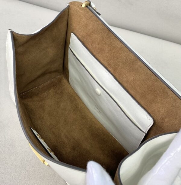 1:1 Replica Fendi Kan U Small White Bag For Woman 25cm/9.5in