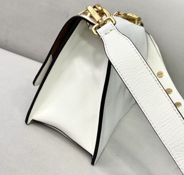 1:1 Replica Fendi Kan U Small White Bag For Woman 25cm/9.5in