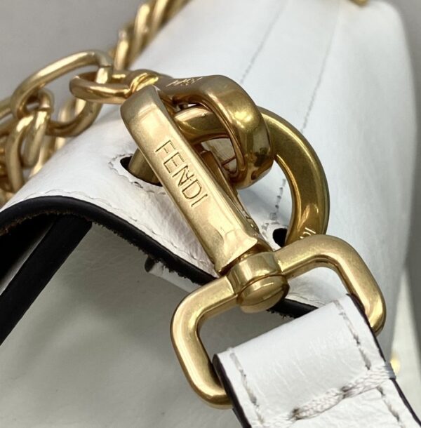 1:1 Replica Fendi Kan U Small White Bag For Woman 25cm/9.5in