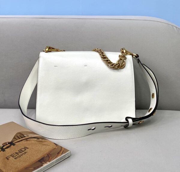 1:1 Replica Fendi Kan U Small White Bag For Woman 25cm/9.5in