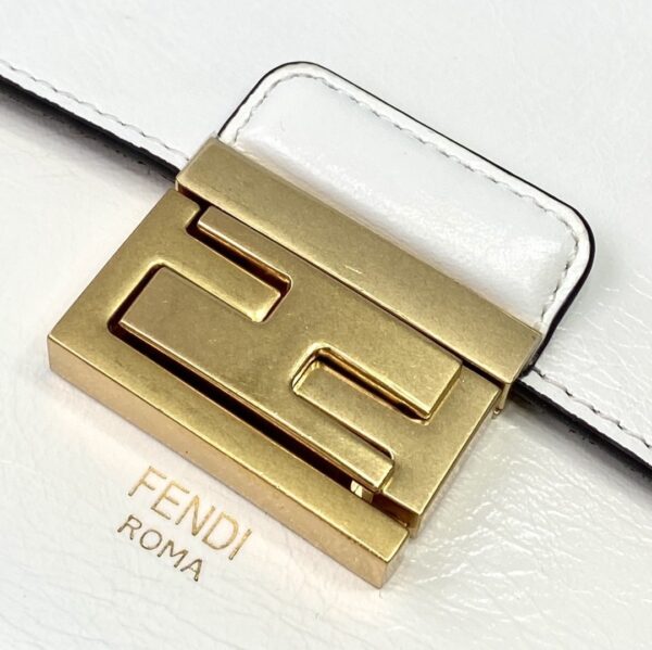 1:1 Replica Fendi Kan U Small White Bag For Woman 25cm/9.5in