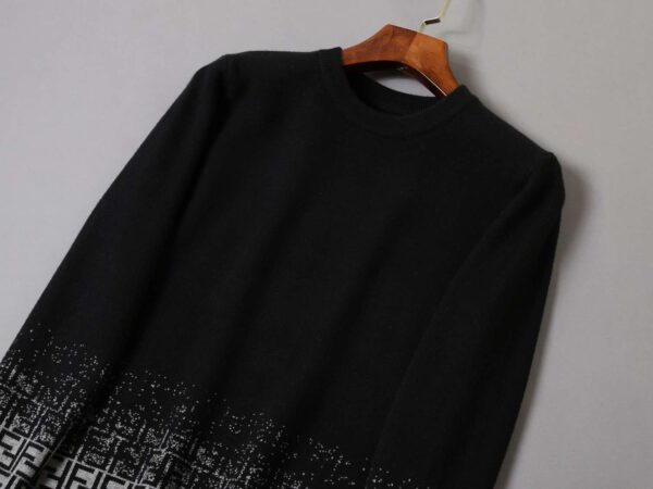 Fendi Knitted FF Sweater Black For Men