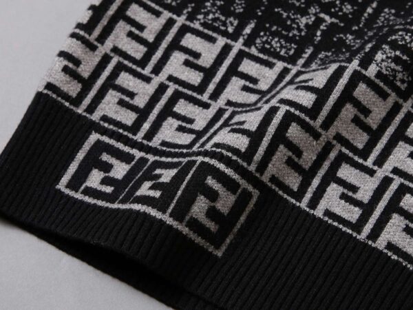 Fendi Knitted FF Sweater Black For Men