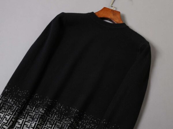 Fendi Knitted FF Sweater Black For Men