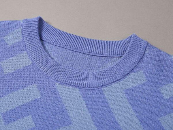 Fendi Letter F Sweater Blue For Men