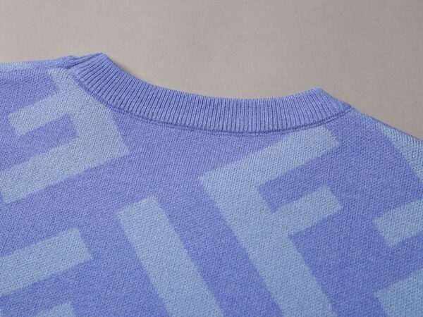 Fendi Letter F Sweater Blue For Men