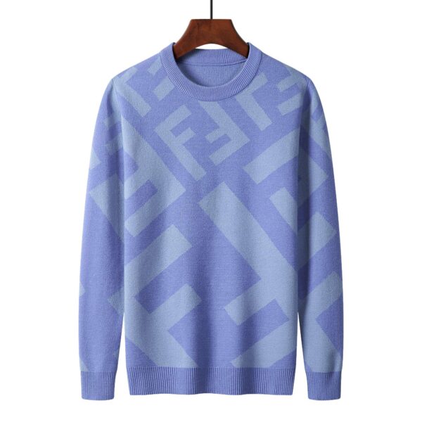 Fendi Letter F Sweater Blue For Men